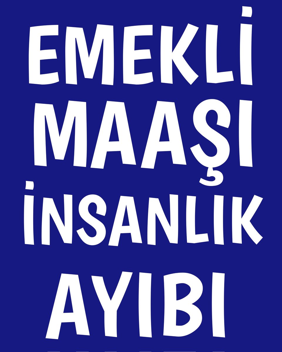 BAŞLADIK
👇
#EmekliMaaşıİnsanlıkAyıbı

16 Milyon #Emekli ye yaşatılan dramın izahı yoktur.

Yılların emektarlarına reva görülen sefalet maaşları;

Hukuka ve adalete,

Aynı zamanda vicdana da aykırı olup,

İnsanlık ayıbıdır..‼️

#AsrınMağduriyeti5000Kısmi
<a href="/RTErdogan/">Recep Tayyip Erdoğan</a> <a href="/isikhanvedat/">Prof. Dr. Vedat Işıkhan</a>