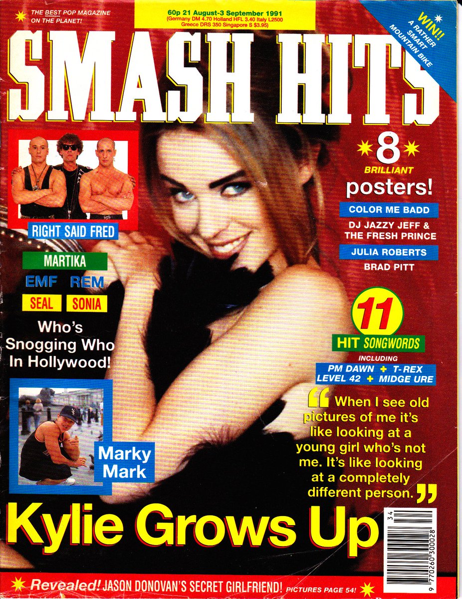 myfizzypop's tweet photo. 33 yrs ago today, #onthisdayinpop in 1991, #KylieMinogue graced the cover of #SmashHits magazine to let us know #thewordisout about her #LetsGetToIt era! Coming off her #GoldenQuartet of singles, anticipation was super high for what came next!
https://t.co/zPR2bKKiQu https://t.co/8tg2Otwqyf