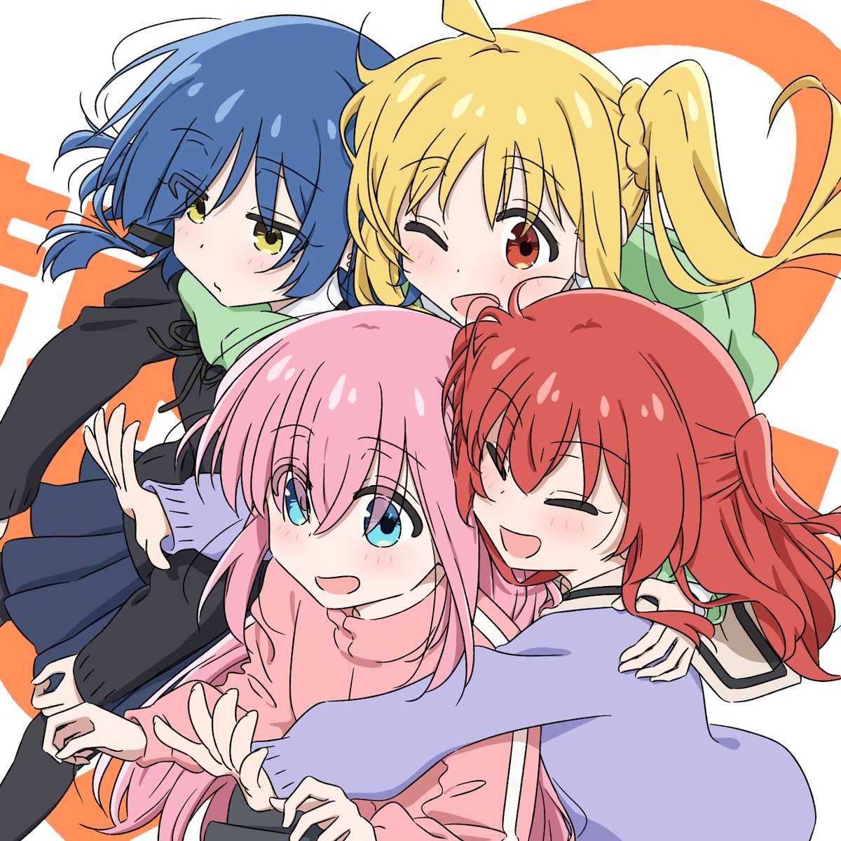 後藤ひとり ,伊地知虹夏 ,喜多郁代 ,山田リョウ 「密着する結束バンド