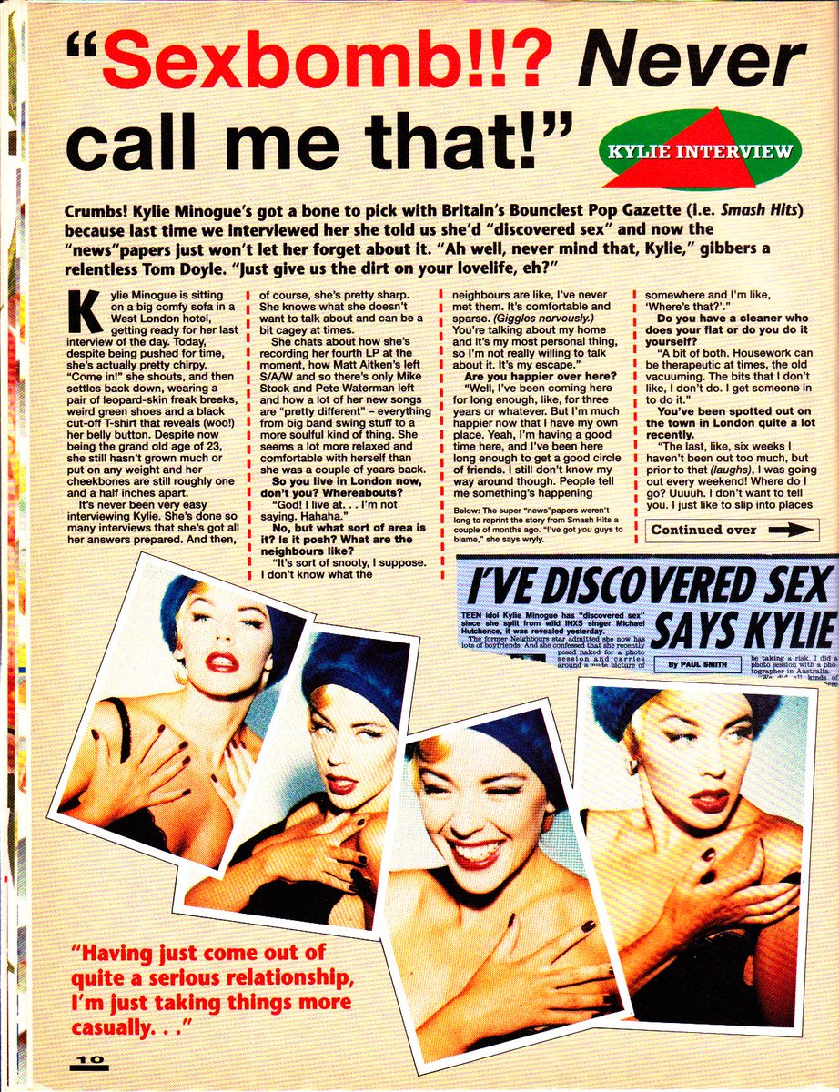 myfizzypop's tweet photo. 33 yrs ago today, #onthisdayinpop in 1991, #KylieMinogue graced the cover of #SmashHits magazine to let us know #thewordisout about her #LetsGetToIt era! Coming off her #GoldenQuartet of singles, anticipation was super high for what came next!
https://t.co/zPR2bKKiQu https://t.co/8tg2Otwqyf