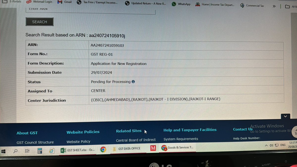 manalidoshi's tweet photo. @Infosys_GSTN Application for new registration has not been processed yet, it’s almost 22 days even after biometric, documents verification all successful done before 20 days. ARN : AA240724105910J ..Please lookinto the matter and do the needful in urgent basis https://t.co/mrHeKdKvPM