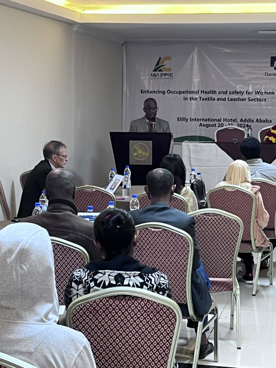 “Occupational Safety and Health is a Fundamental Right. In Ethiopia, OSH affect 2.39 million worker.” Mr. Teume, during the <a href="/AACCSA/">Addis Ababa Chamber</a> workshop with a focus on OSH in leather and textile in Addis Ababa.