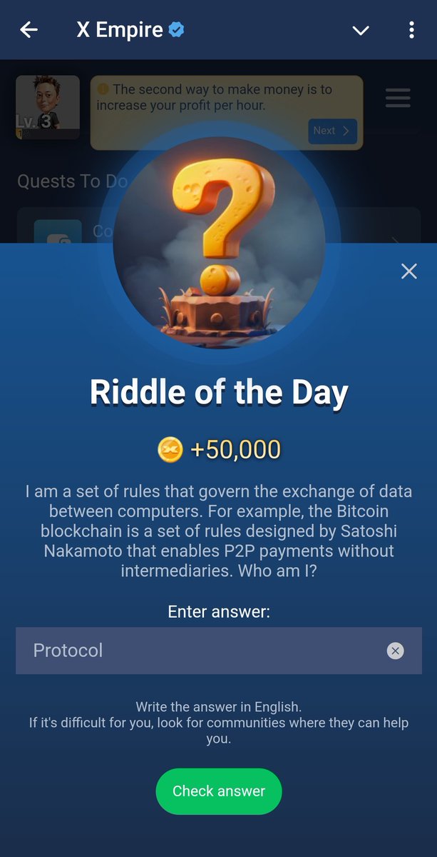 ListingGiveaway's tweet image. X Empire Riddle of the Day - August 20 

Riddle: protocol

#XEmpire #riddle #tap2