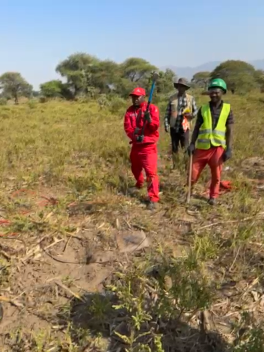 Noble_Helium's tweet photo. The University of Dar es Salaam School of Mines and Geosciences and BGP International Tanzania teams are now on site and ready to complete the shallow geophysics data acquisition across the eight potential free gas helium targets.