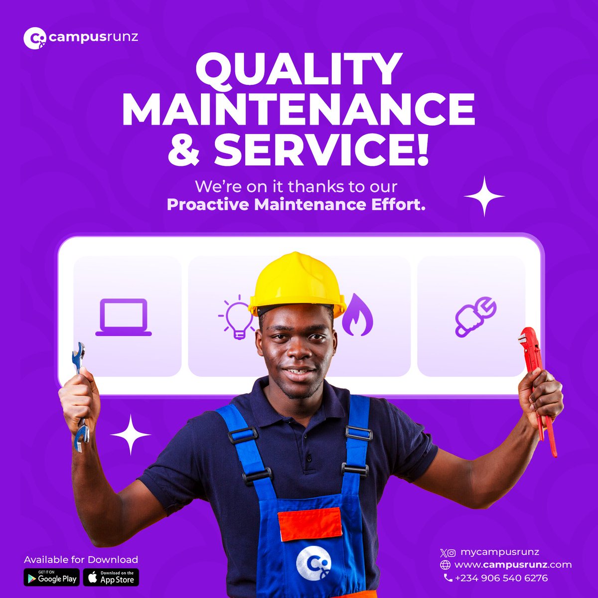 MyCampusRunz's tweet photo. From fixing leaks to replacing Bulbs, CampusRunz covers it all, making home sweet home even sweeter. https://t.co/dSEOQk1zuw