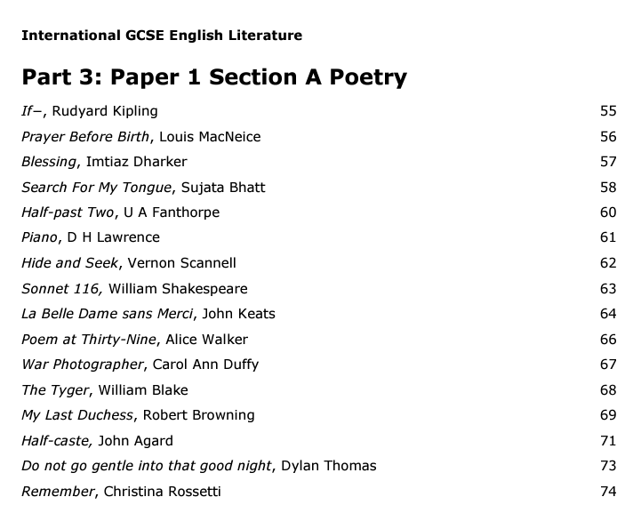 Saunders__G's tweet photo. New to Edexcel English Literature iGCSE here - any advice on the best sequence to teach Paper 1 Section B, the poetry anthology? I would love to hear what more seasoned teachers have taught first! #TeamEnglish #EnglishLiterature #Edexcel https://t.co/yZZHIX3GhP