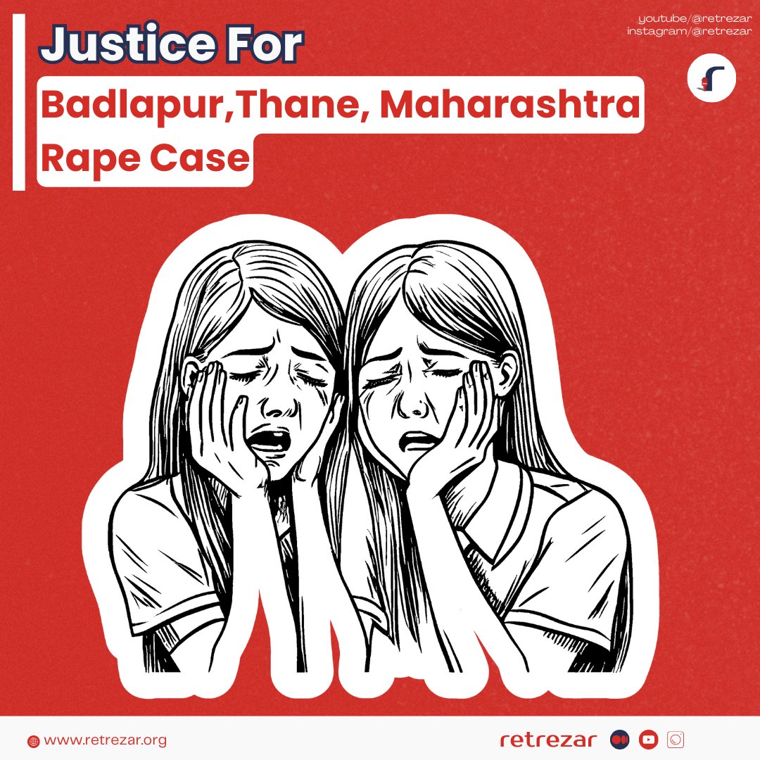 RaaHarsh's tweet image. Two three-year-old girls, studying in the pre-primary classes of a co-ed school in Badlapur, were allegedly sexually assaulted by a male cleaning staff member in the girls toilet in Maharashtra&apos;s Thane District.
#ThaneDistrict #schoolinBadlapur #sexuallyassaulted