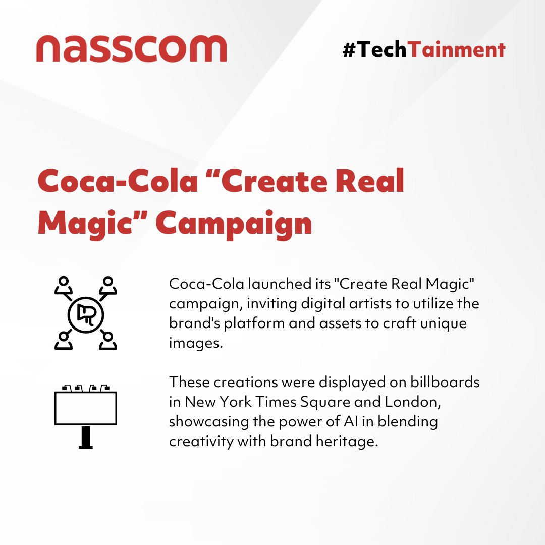 nasscom's tweet image. AI is redefining advertising with precision and creativity. Take a look at how brands are harnessing its power to craft personalized experiences and groundbreaking campaigns. The future of marketing is here.

#TechTainment #AIinAdvertising #Innovation