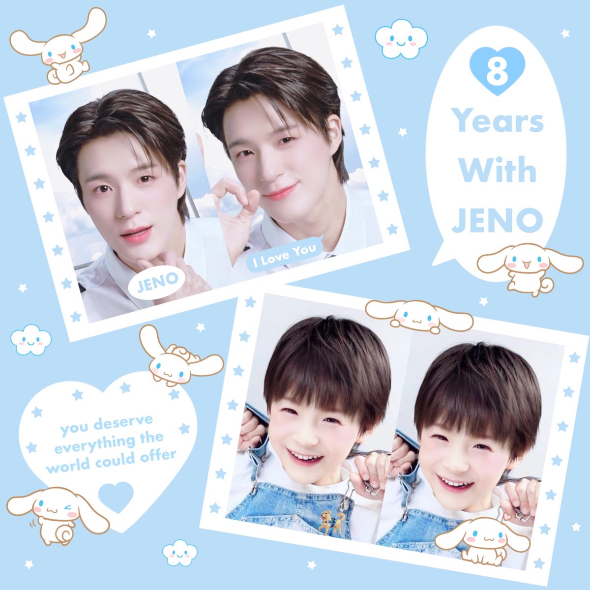 Pls ♡ rt + reply with the tags ☁️🪥

ขอบคุณที่เป็นรอยยิ้มของผู้คนมากมาย .◜◡◝ และเป็นเจ้าของโลกทั้งใบของอีกกี่ชีวิตก็ไม่สามารถนับได้ ♡

8 SUMMERS WITH JENO
#영원하자_제노야