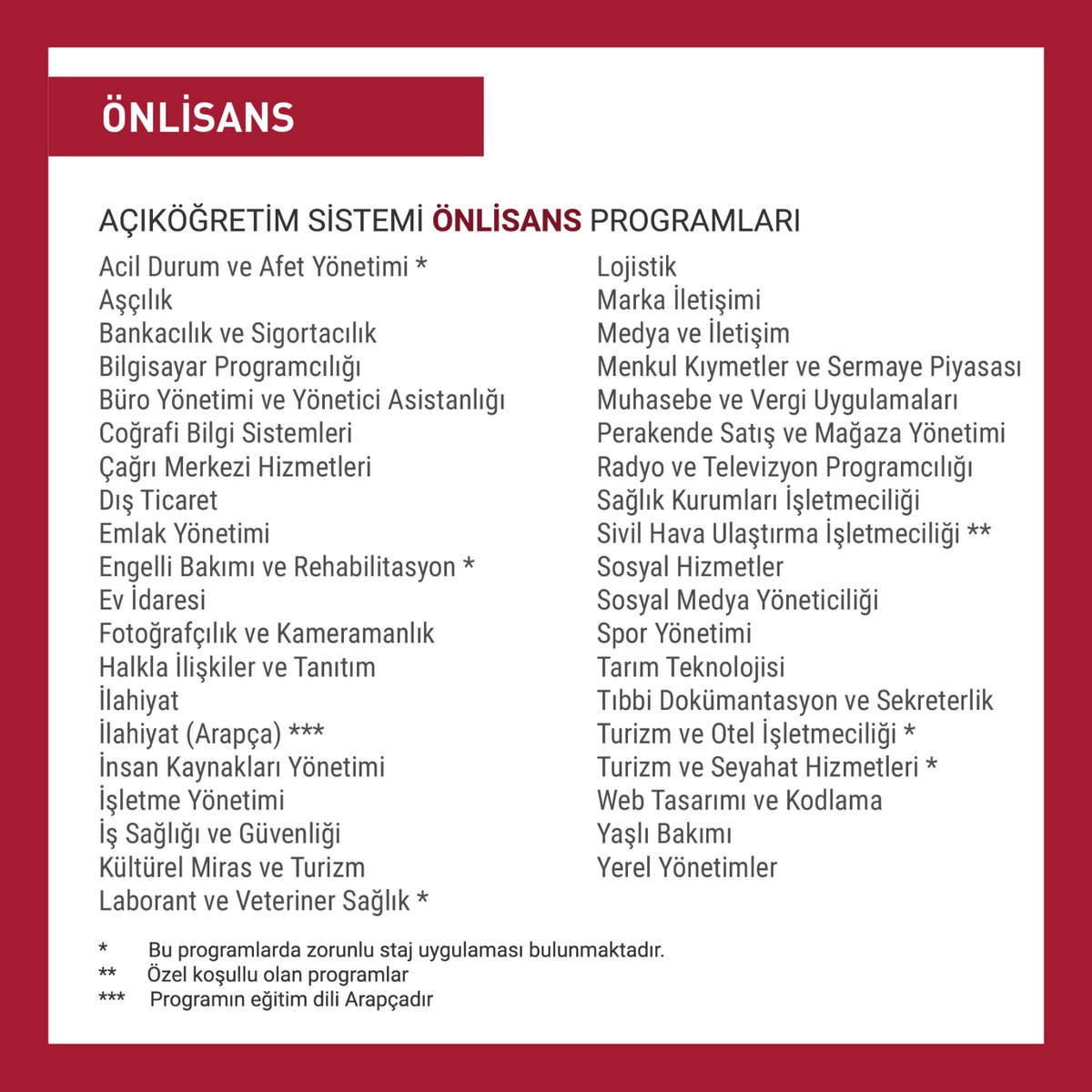 📣 Sınavsız İkinci Üniversite kayıtları devam ediyor!

🖥️ Bilgi, başvuru ve kayıt işlemlerinizi ikinciuniversite.anadolu.edu.tr sayfasından yapabilirsiniz.

#AnadoluÜniversitesi #AçıköğretimSistemi #AÖS #İkinciÜniversite #Kayıt