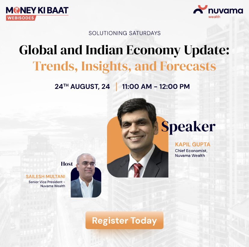 Nuvama_Wealth's tweet image. This week's Webisodes dive into Asset Allocation works, deep dive about the latest Updates on the Edelweiss Discovery Fund, and get an in-depth Global &amp;amp; Indian Economy Outlook with our experts.

Register now by clicking the link below:
tinyurl.com/anbr4y79
.
.
#Webisodes