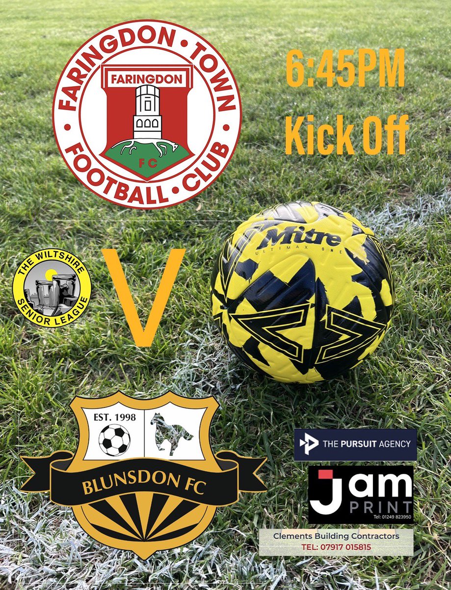 Blunsdon FC (@blunnyfc) on Twitter photo ๐๐คGame Day๐ค๐
๐
Tuesday 20th August 2024
๐ Blunsdon FC v Faringdon Town FC
๐ Wiltshire Senior League
โฑ 6:45pm Kick off
๐ Tucker Park, Park Road, Faringdon, SN77BP
<a href="/faringdontownfc/">Faringdon Town FC</a> <a href="/WiltsLeague/">Wiltshire Senior League</a> ๐๐คGame Day๐ค๐
๐
Tuesday 20th August 2024
๐ Blunsdon FC v Faringdon Town FC
๐ Wiltshire Senior League
โฑ 6:45pm Kick off
๐ Tucker Park, Park Road, Faringdon, SN77BP
<a href="/faringdontownfc/">Faringdon Town FC</a> <a href="/WiltsLeague/">Wiltshire Senior League</a>