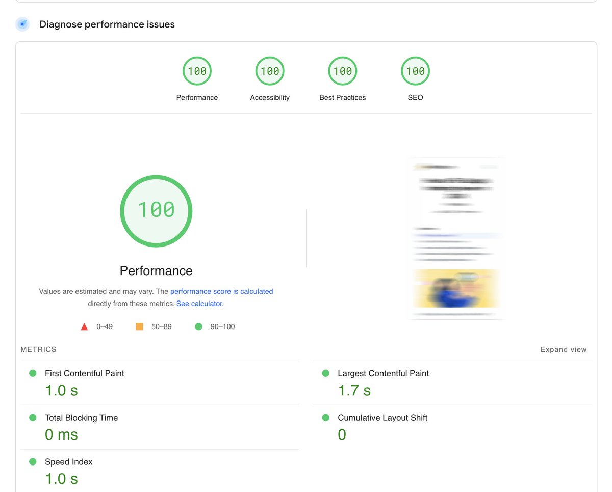 DanielPeris's tweet image. He encontrado LA FORMA de crear blogs perfectos 100/100 (en términos de performance / Core Web Vitals y SEO)
Sin themes, sin plugins, sin dolores de cabeza... SUPER FÁCIL! 🎉 (y asequible)
¿Quieres saber cómo? Haz RT, sígueme y comenta "Web Performance" y te enviaré un DM con…