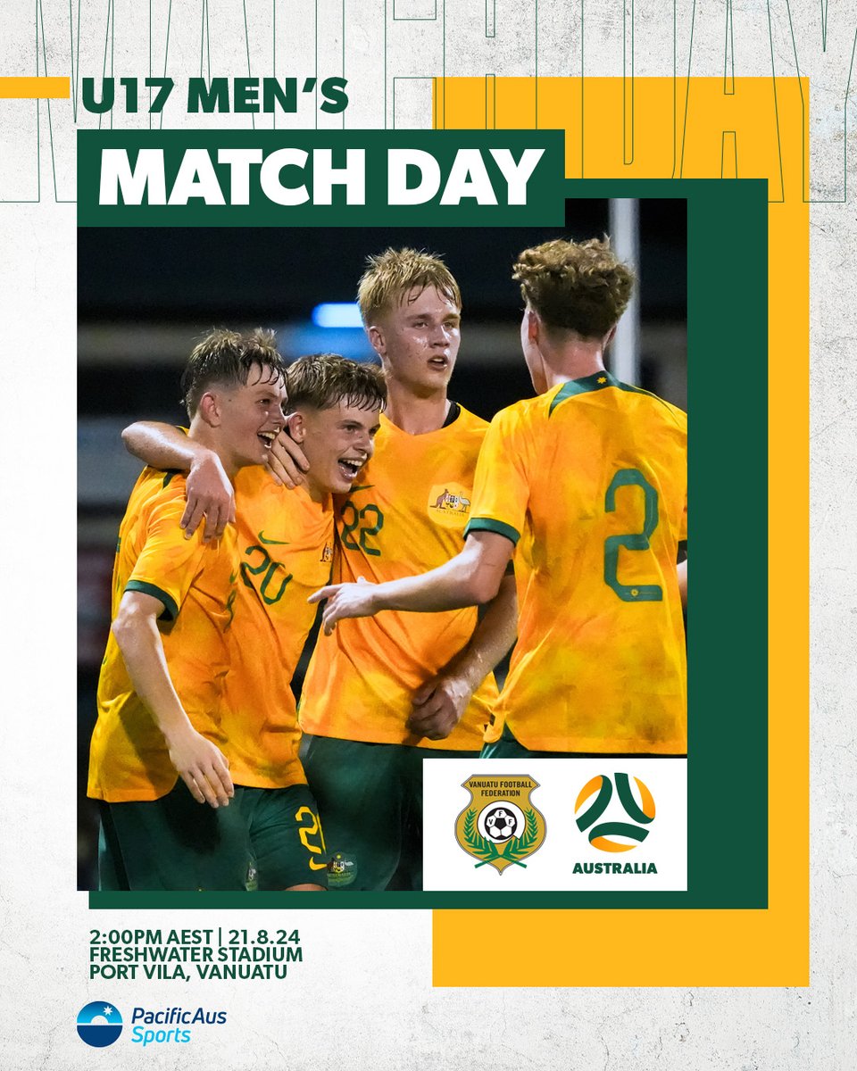 The Subway #Joeys close out their #PacificAusSports Tour against Vanuatu U-19 this afternoon! 🇻🇺

⏰: 2:00pm AEST
🏟️: Freshwater Stadium
📱💻📺: youtube.com/live/5zCDsBRjV…