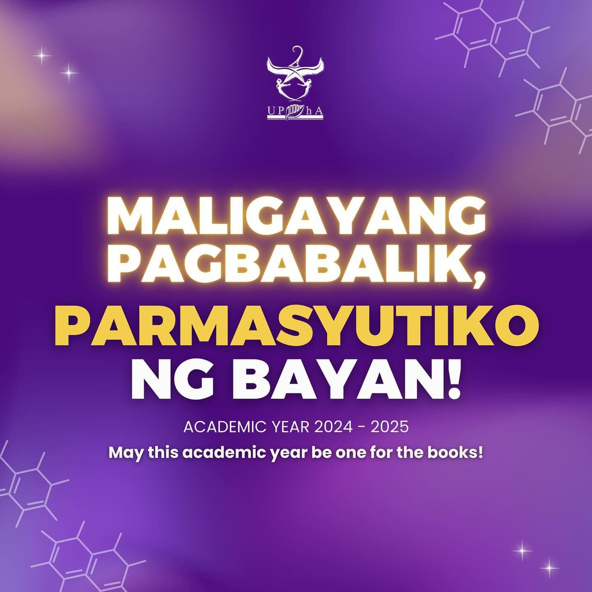 𝐌𝐚𝐥𝐢𝐠𝐚𝐲𝐚𝐧𝐠 𝐩𝐚𝐠𝐛𝐚𝐛𝐚𝐥𝐢𝐤 𝐬𝐚 𝐕𝐚𝐥𝐞𝐧𝐳𝐮𝐞𝐥𝐚 𝐇𝐚𝐥𝐥, 𝐦𝐠𝐚 𝐏𝐚𝐫𝐦𝐚𝐬𝐲𝐮𝐭𝐢𝐤𝐨 𝐧𝐠 𝐁𝐚𝐲𝐚𝐧!

May the start of a new academic year impart us with new opportunities for learning and growing. Good luck and have a great semester ahead, UPPhA!
