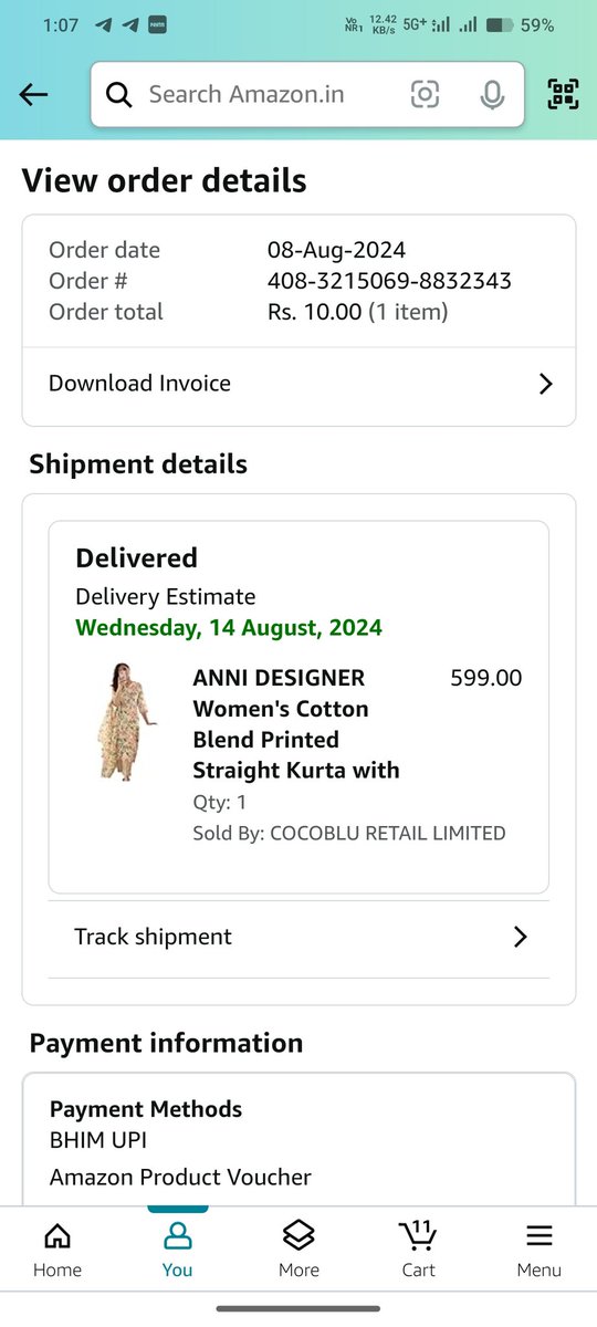 SahilCh9881's tweet photo. @AmazonHelp @amazonIN 

This product not delivered to me delivery boy call me 14 aug but am not available 14th August. I told the delivery boy to I'm not available today please come tomorrow and suddenly it's showing delivered in dashboard but I don't receive yet https://t.co/oyKriSLPFO