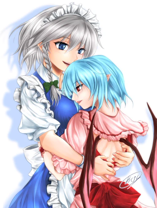 「大丈夫、生きている間は一緒に居ますから」 #東方Project #レミ咲