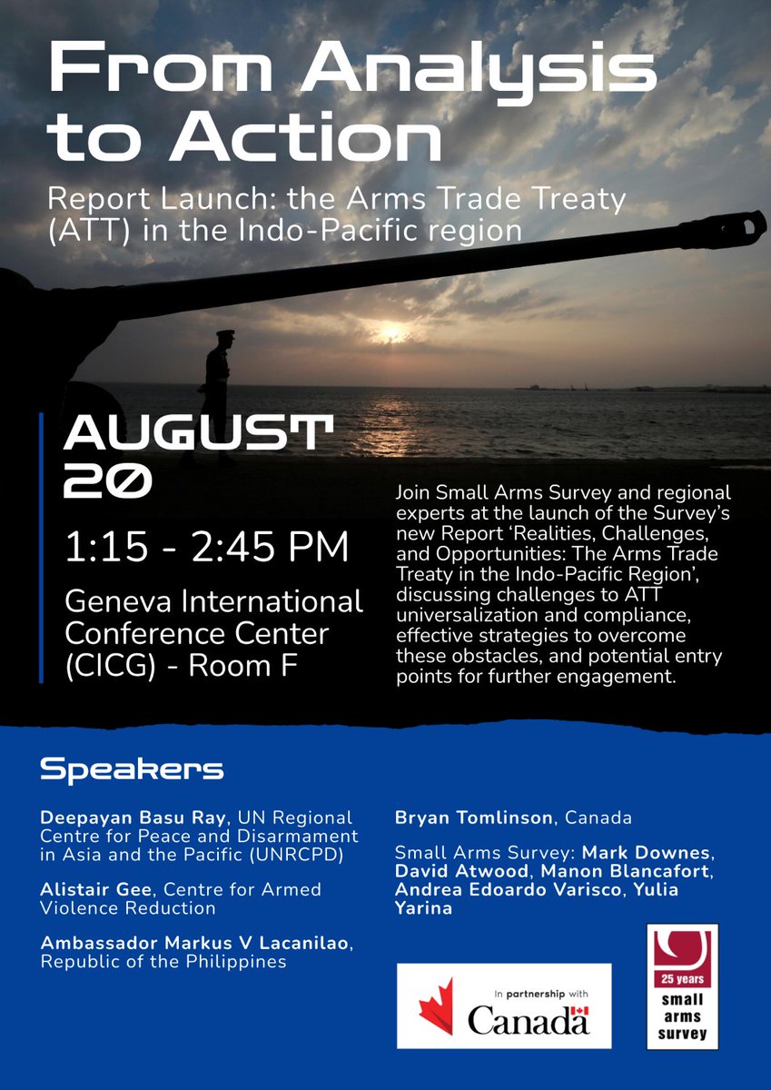Today at #CSP10 we’re launching our new report on #ATT universalization and compliance in the #IndoPacific region. Regional stakeholders and Survey experts will discuss challenges, effective strategies, and entry points for further engagement.