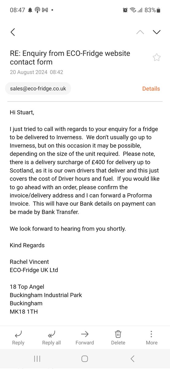 StuartGrant2's tweet photo. Maybe it's time "Eco Fridge UK Ltd" took "UK" out of their name. https://t.co/LW5PbwiICX