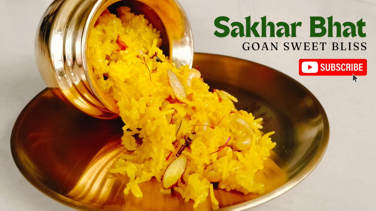 tejcuisine's tweet photo. Sakhar Bhat https://t.co/b1IZs9aJGs via @YouTube 

Sakhar Bhat is a traditional Goan sweet dish commonly prepared during festivals and special occasions. It's particularly popular during celebrations like Ganesh Chaturthi and Diwali, as well as at the weddings. https://t.co/VALMUdlLm6