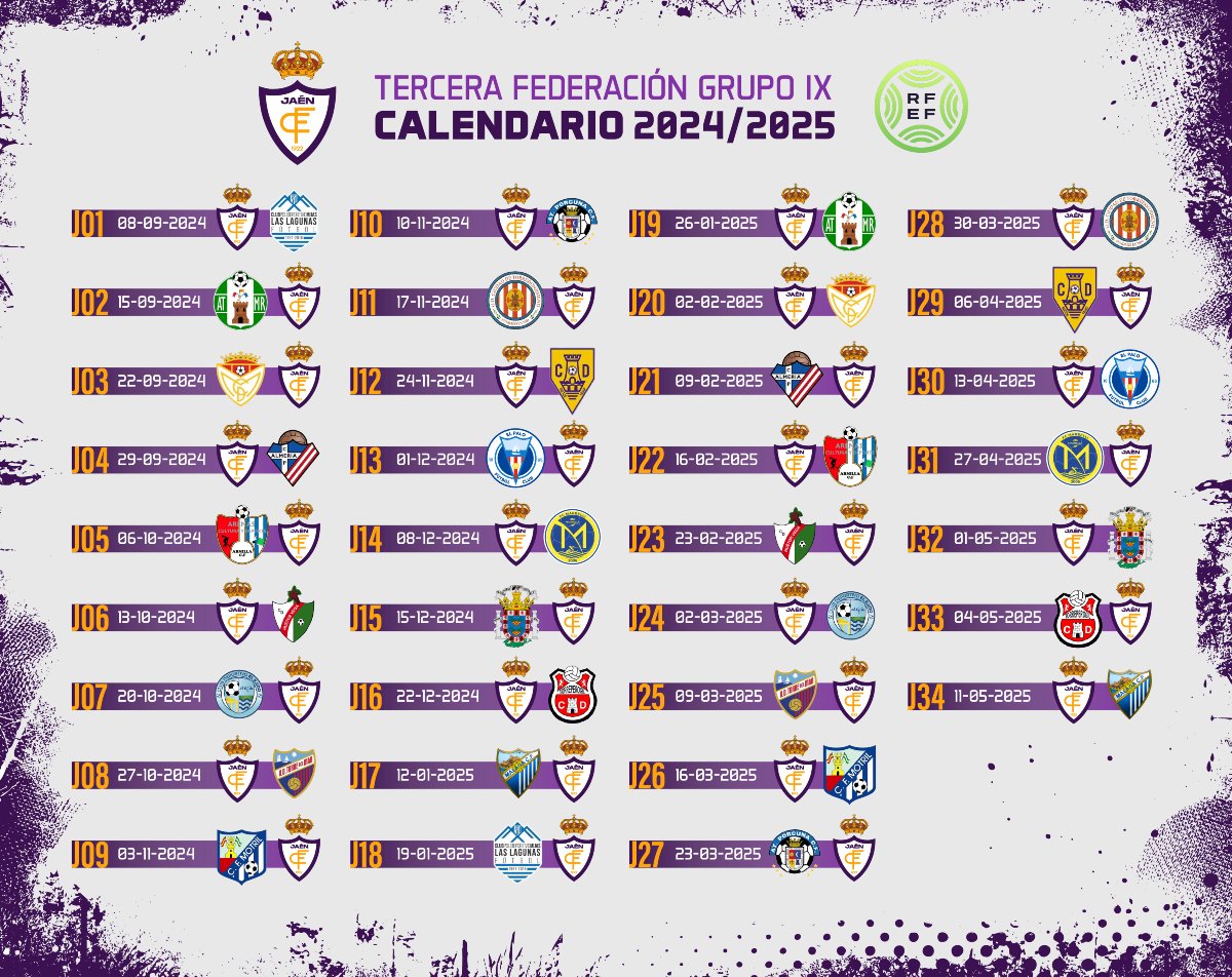 𝗖𝗮𝗹𝗲𝗻𝗱𝗮𝗿𝗶𝗼 𝗧𝗲𝗺𝗽𝗼𝗿𝗮𝗱𝗮 𝟮𝟬𝟮𝟰/𝟮𝟱 💜

¡¡Prepárate para una temporada llena de emociones!!
Todo el calendario aquí ⬇⬇⬇

#rj2425 #calendariotemporada2425