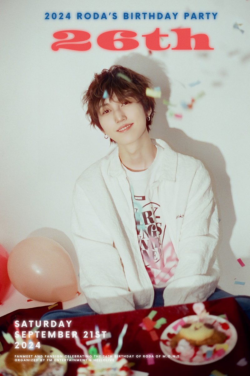 hellolivetv's tweet image. #hellolive_NEW

[FANMEETING] 2024 Roda Birthday Party

✨초대장 ✨
로다의 생일 파티에 민트 여려분을 초대합니다 !
특별한 시간 함께 보내요 💙

⏰: 팬미팅 일시
2024. 09. 21 (토) 15:00 KST

⏰: 비디오콜 일시
2024. 09. 21 (토) 19:00 KST

📌 티켓오픈 : 2024.08.21  (수) 17:00 KST
🔗…