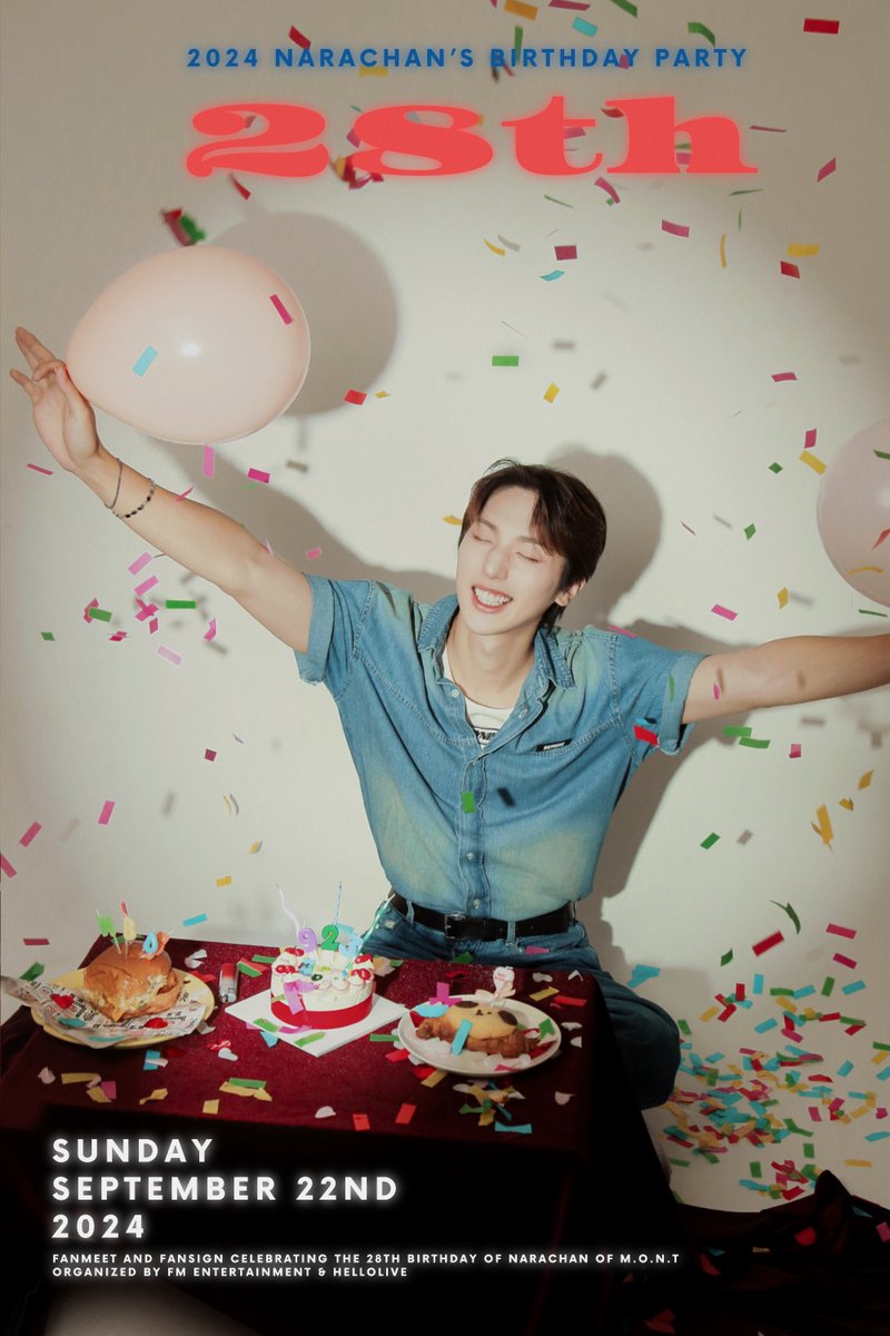 hellolivetv's tweet image. #hellolive_NEW

[FANMEETING] 2024 Narachan Birthday Party

❣️초대장❣️

나라찬의 생일 파티를 함께 즐길 민트 여러분들을 초대합니다 💌

⏰: 팬미팅 일시
2024. 09. 22 (일) 15:00 KST

⏰: 비디오콜 일시
2024. 09. 22 (일) 19:00 KST

📌 티켓오픈 : 2024.08.21  (수) 18:00 KST
🔗 티켓링크 :…
