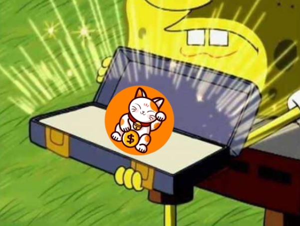 🧽🍍 When SpongeBob discovers the ultimate treasure—Maneki Meme Coin in a box! 💰✨ Who knew the secret to good luck was right under the sea? 🌊🚀 #ManekiCoin #Memecoin #maneki #Crypto