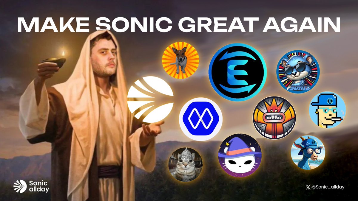 💥 Make Sonic great again 💥

Shout out to <a href="/0xSonicLabs/">Sonic Labs</a>'s Army:
<a href="/Equalizer0x/">Equalizer 💥</a>
@wigoswap
<a href="/fantomsonicinu/">$fSONIC | FANTOM SONIC 💥</a>
@spookyswap
<a href="/TheLumosCoin/">LUMOS</a>
<a href="/TangoJRT/">TANGO</a>
<a href="/HOOPS_is_Sonic/">$HOOPS 💥</a>
<a href="/theFantomgoat/">Sonic Goat 💥</a>
<a href="/TinHat_Cat/">The Tin Hat Cat</a>
And many more

Sonic fans, unite! Drop your comment with #SONIC below 👇

#Sonic_allday  $S #SONIC