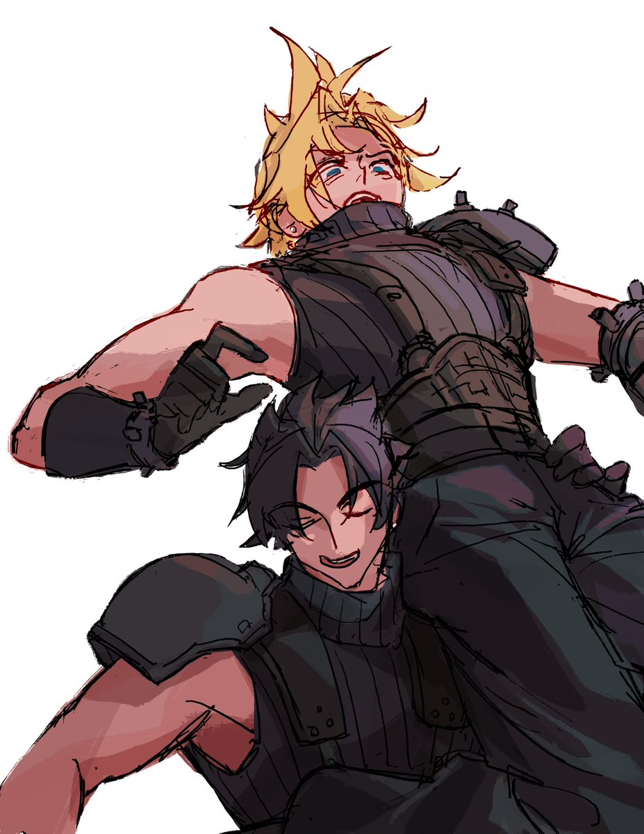 Cybercoughsyrup's tweet photo. "Spikey!!" 🌤️

#ff7 #cloudstrife #ZackFair #zakkura
#FFVIIRebirth #ザックラ #crisiscore https://t.co/gs7dPMzsAR