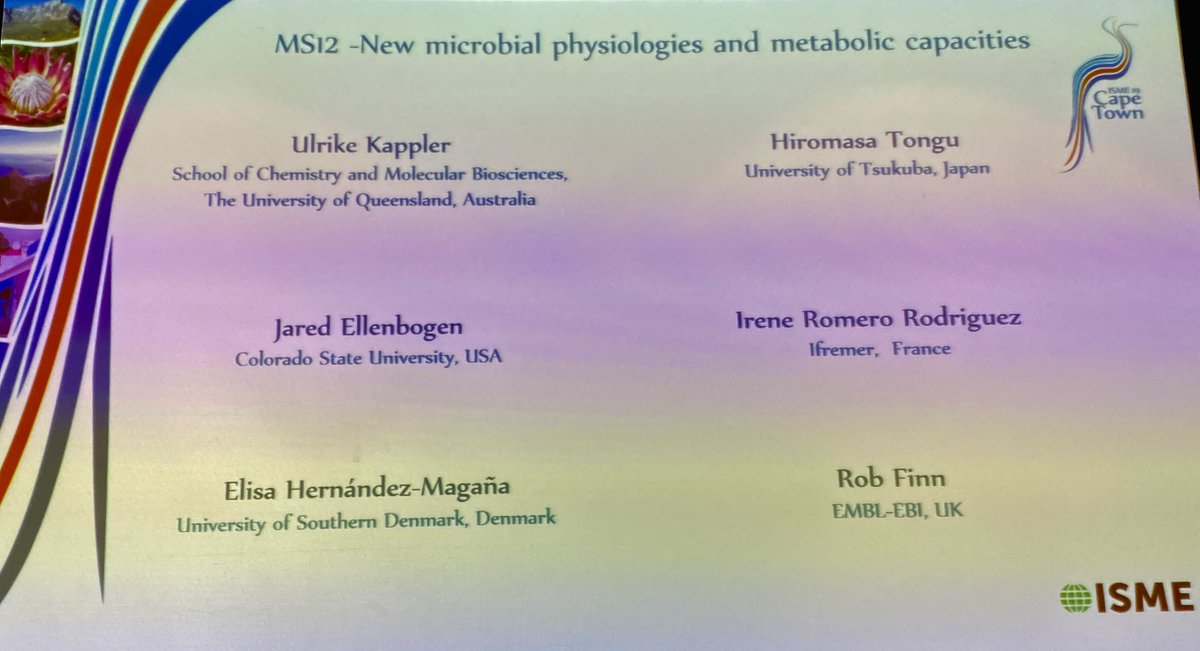 daughteroftyme's tweet photo. @BlueRemediomics is at #ISME19 in Cape Town. Drop by Meeting Room 1.6 to hear Coordinator @robdfinn present on "Mining the marine microbiome for novel biogenics and biomarkers". https://t.co/IttZQsn23F
