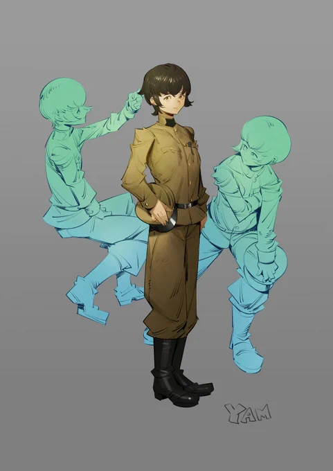 線画の練習に描いたデモンズゲートの喪神梨央ちゃん