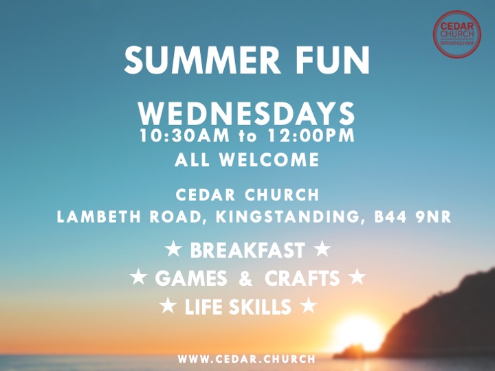 CedarFriends's tweet photo. Come and join us tomorrow morning. Breakfast, Games, Crafts and Life Skills await you. Everyone is welcome. https://t.co/IciZRiCOUP