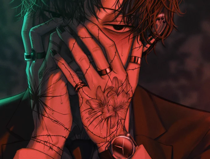 #上手い下手は別にして自分の絵柄のここが好き私は手と血管を描くために絵を描いていると言っても過言ではありません 