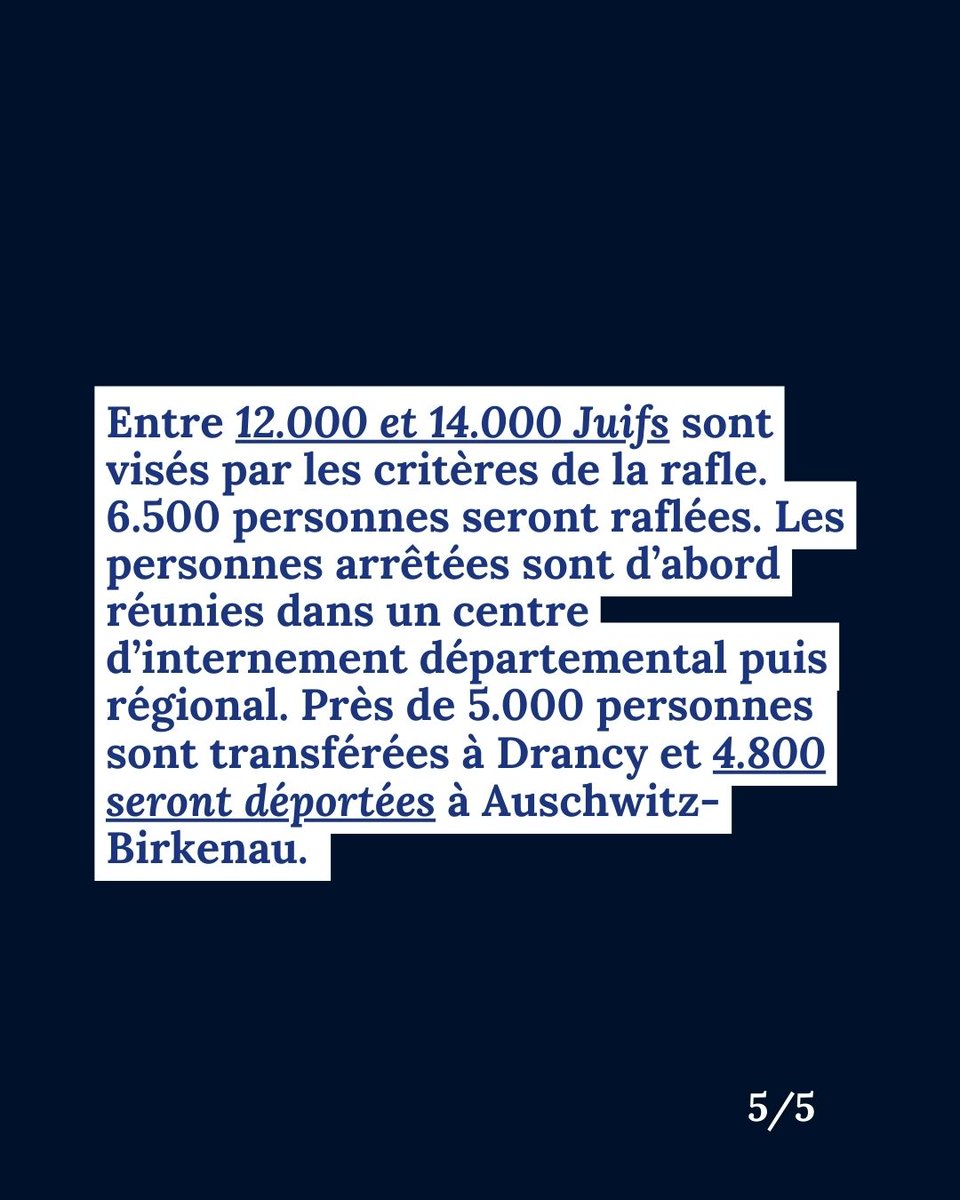 🔵 26 août 1942 : #Rafle des Juifs étrangers de zone libre

Le 6 mai 1942, Bousquet propose aux Allemands de déporter les Juifs étrangers internés en zone libre (essentiellement des personnes du camp de Gurs) depuis un an et demi. 

-

#étrangers #Shoah #France #déportation