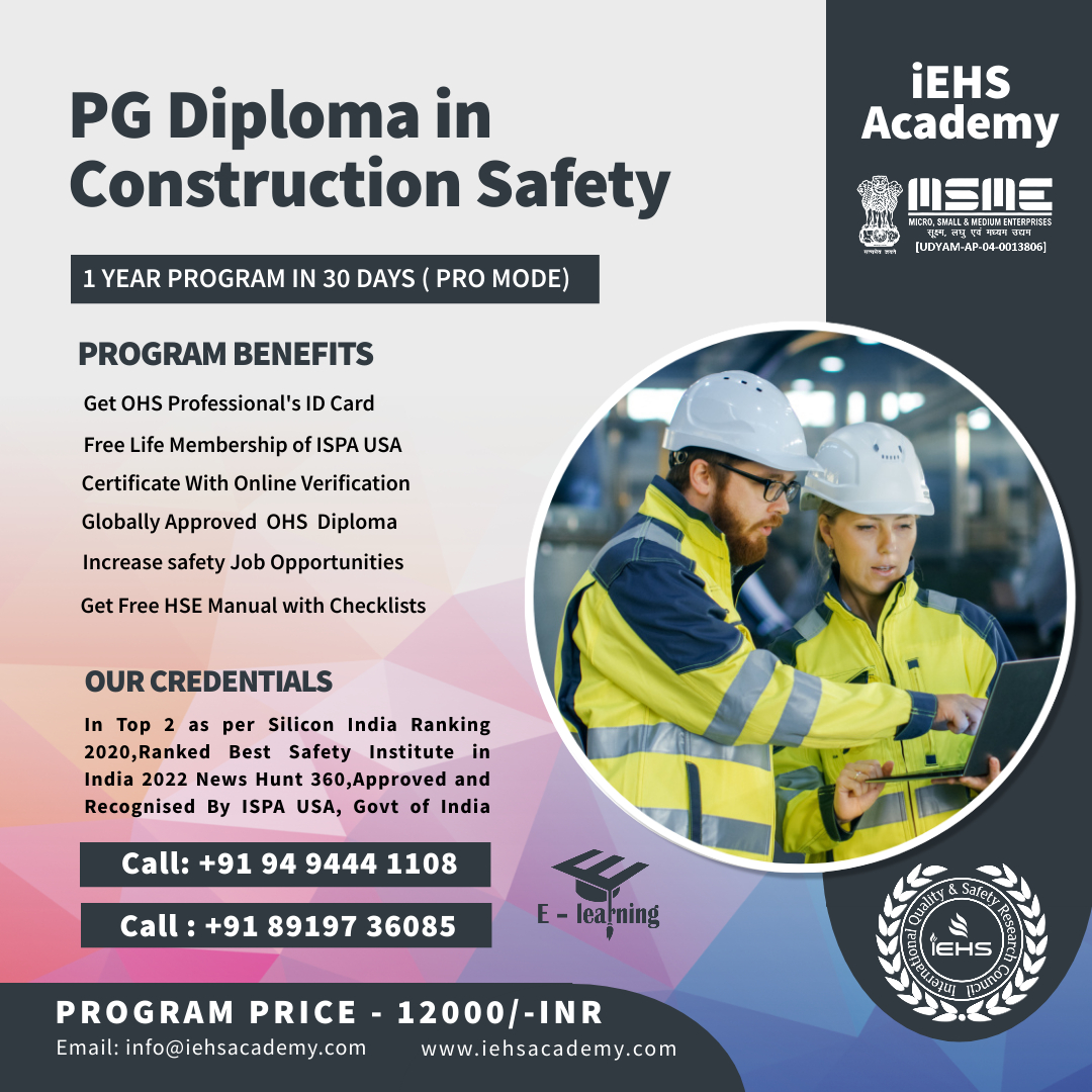 AcademyIehs's tweet photo. ✅ Construction Safety Officer
✅ Online Verified Certificate

📞 https://t.co/4WZsIomW0M
📞 +91 89197360 85

📫 info@iehsacademy.com
https://t.co/iY3vO4BKnO
#construction #safetyofficer, #SafetyEngineer, #SafetyCourse, https://t.co/MpfFe8SNSP