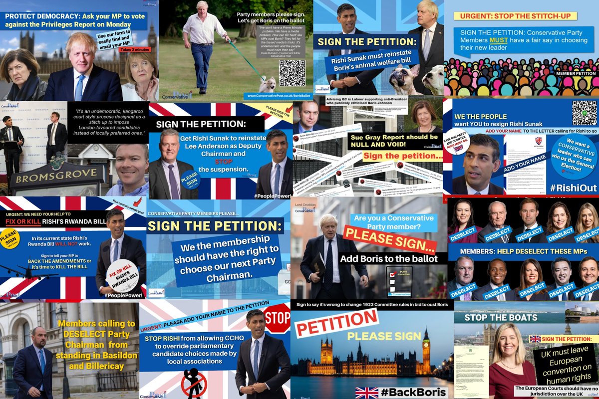 ConsPost's tweet image. Here are just some of the campaigns the #ConservativePost has run over the last 2 years. We haven't won them all but we've been making a lot of noise and now have a database of over 100,000 of you who want to help save our party and our country. Time to step it up. More soon...🇬🇧