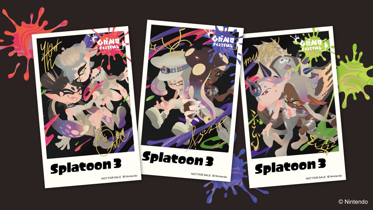 任天堂 - Splatoon3 スプラトゥーン3 グランドフェス 3個セット Nintendo Switch Splatoon3 GRAND FESTIVAL Limited Item Full