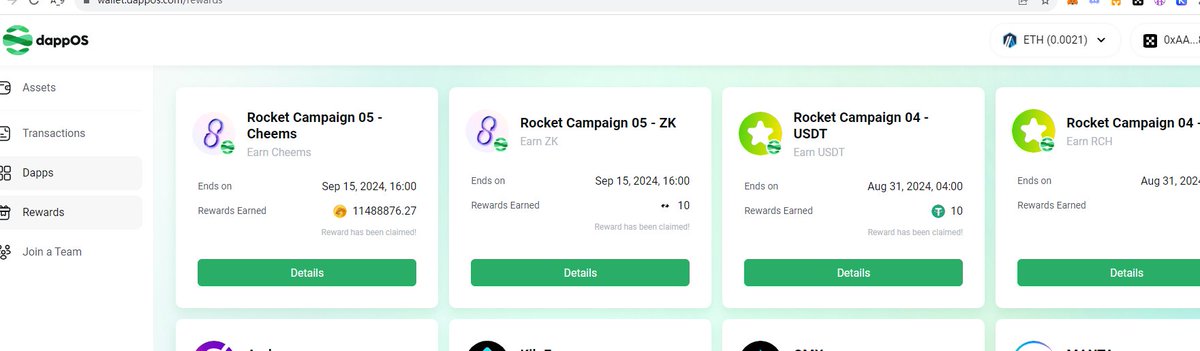 dappOS操作一直很丝滑的，玩过好几期活动了