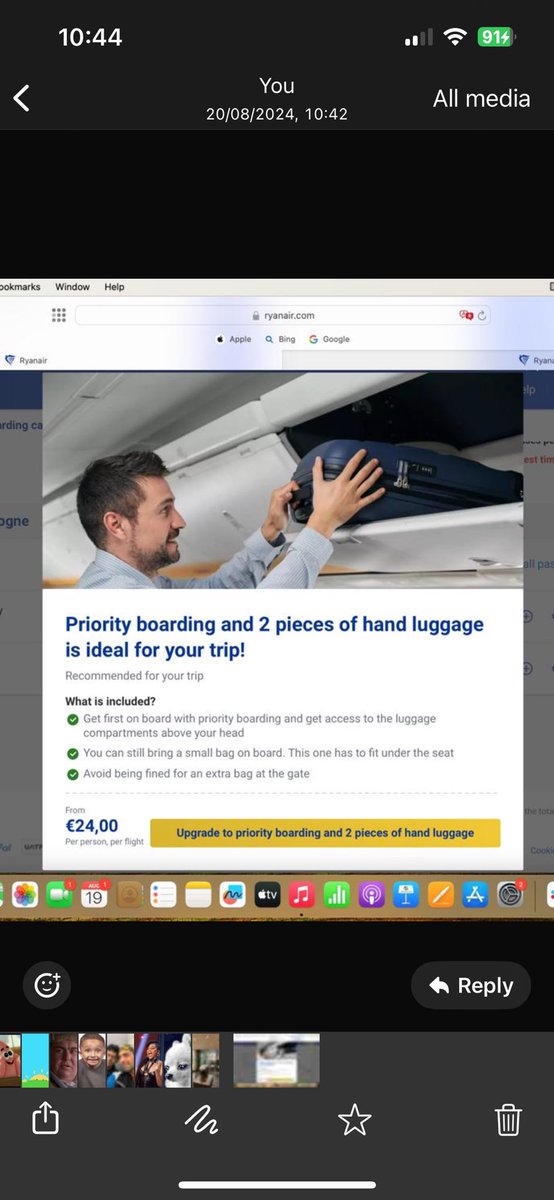 VikasCh11171543's tweet photo. Really, @Ryanair ? Making it mandatory to buy extra hand luggage and priority check-in now? Feels like we’re being scammed. ✈️ What happened to fair travel? #AirlineScam #FeelingCheated https://t.co/bVtpeLWehY