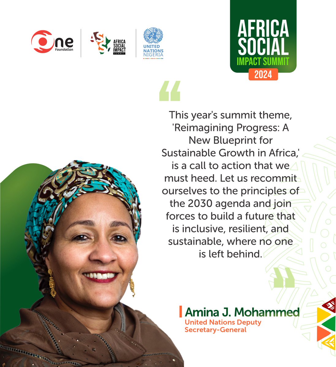 As we reflect on the powerful discussions from this year’s summit, Amina J.  Mohammed, United Nations Deputy Secretary-General, delivered a powerful message that set the tone for our collective journey ahead. 

#ASIS2024 #SustainableDevelopment #Partnerships