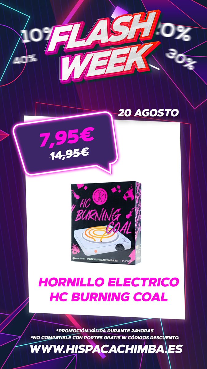 ¡FLASH WEEK 20 DE AGOSTO!

Si tu hornillo está en las últimas, este es el momento perfecto para renovarlo.

hispacachimba.es/encendedor-ele…