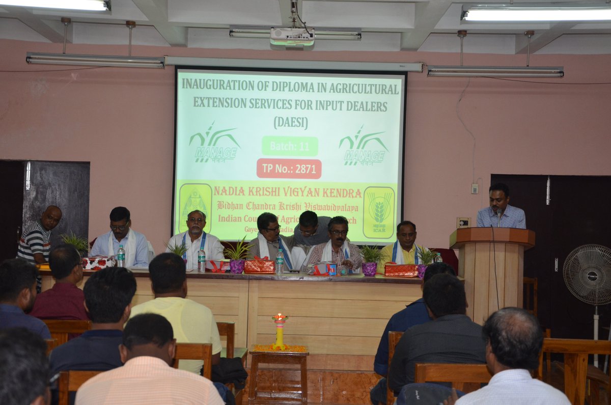nadiakvk's tweet photo. Inauguration of DAESI course of Batch-11 conducted @nadiakvk on 20.08.2024 #DAESI #SAMETI #ManageHyderabad @icarindia @AgriGoI @dare_goi @AtariKolkata https://t.co/djtyVccNFi