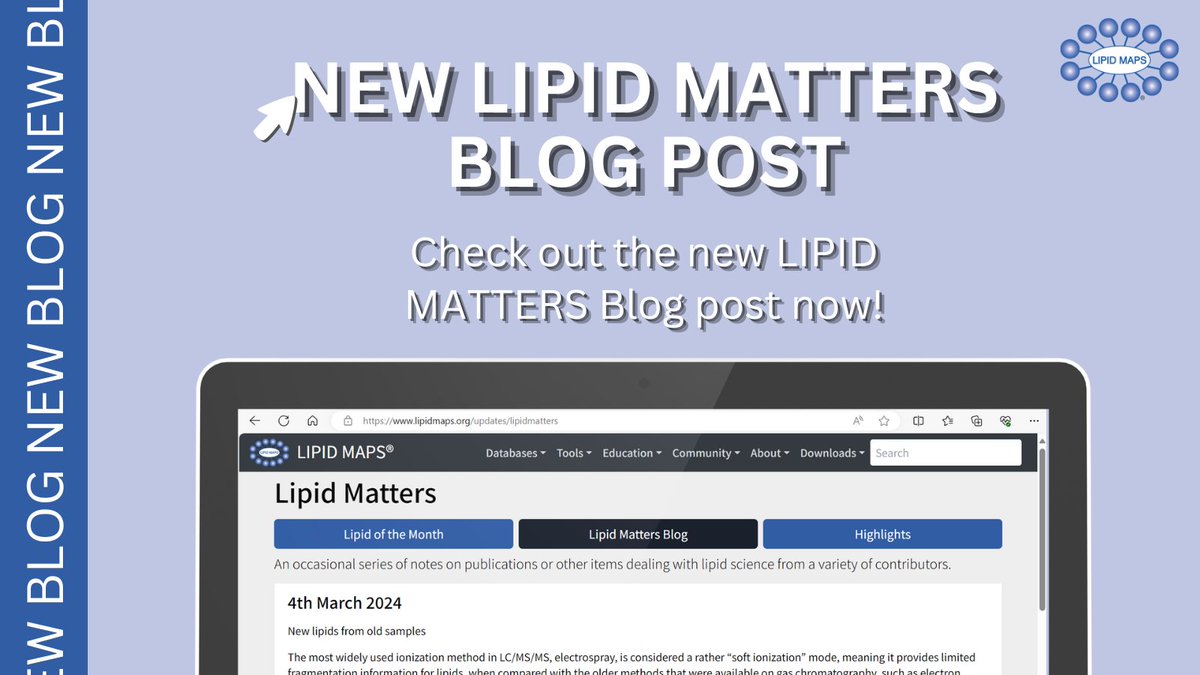 lipidmaps's tweet photo. NEW BLOG POST📝- The new #lipidmatters blog is titled: 'Keep the Tooth Fairy at bay… lipids and tooth decay' to celebrate #ToothFairyDay today. Click the link to read the blog NOW!! - https://t.co/EyYxV8PP8B
#NationalToothFairyDay 🧚🦷 https://t.co/RuXr4awMJP