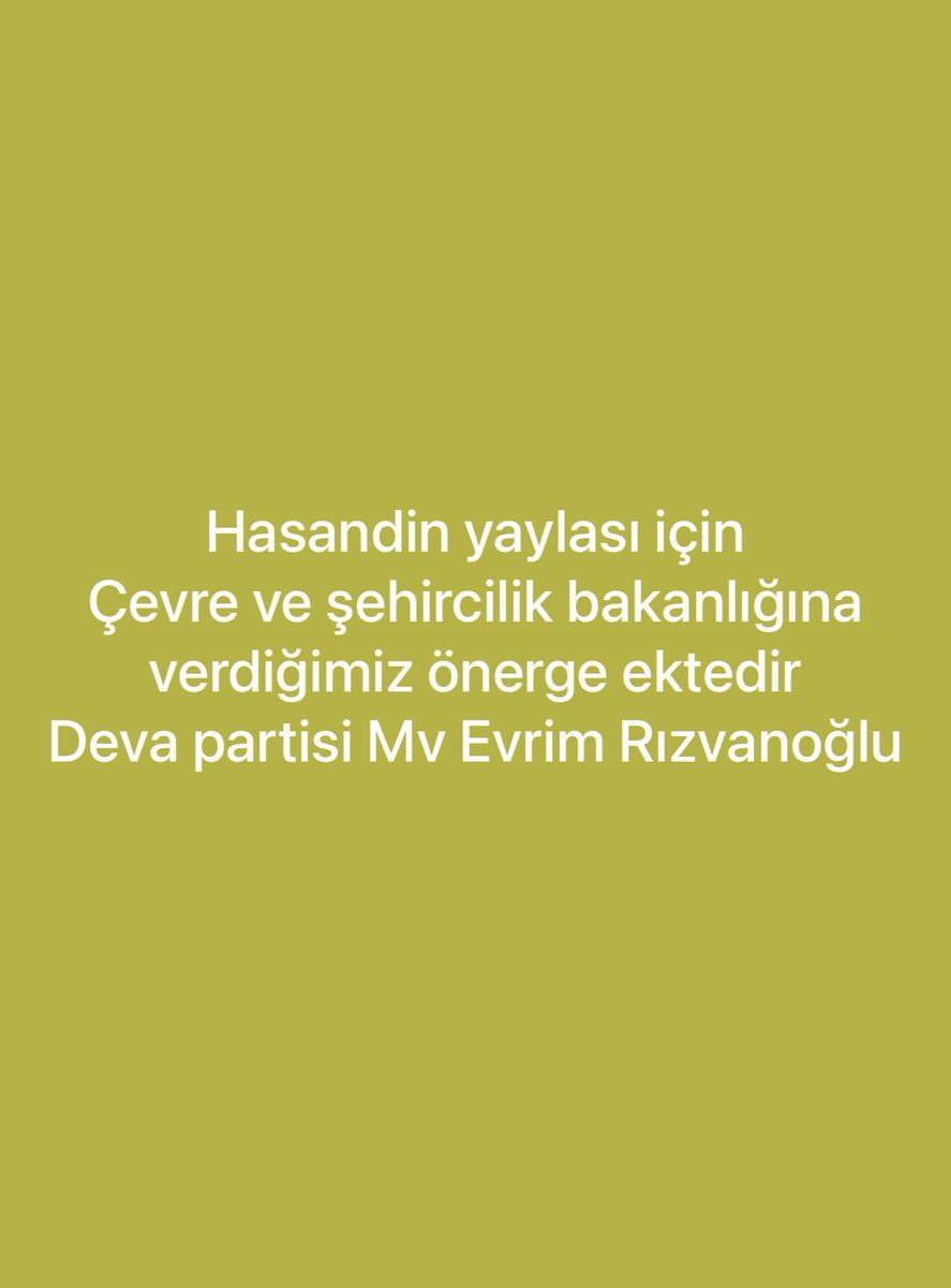 Hasandin yaylası için,çevre ve şehircilik Bakanlığına verdiğimiz önerge ektedir.👇👇⁦<a href="/RizvanogluEvrim/">Evrim Rızvanoğlu</a>⁩ ⁦<a href="/av_nahiteren/">Nahit Eren</a>⁩ ⁦<a href="/MeralKahrmn/">Meral Kahraman</a>⁩ ⁦<a href="/AliYerlikaya/">Ali Yerlikaya</a>⁩ ⁦<a href="/emin_ekmen/">Mehmet Emin Ekmen</a>⁩ ⁦<a href="/dkkdplatformu/">Diyarbakır Kent Koruma ve Dayanışma Platformu</a>⁩ ⁦<a href="/dbakiremekgzt/">Diyarbakır Emek Gazetesi</a>⁩