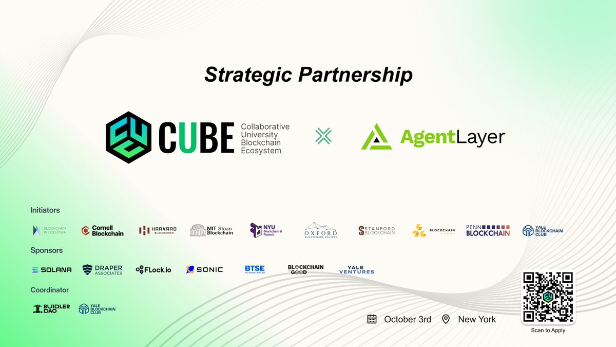 Agent_Layer's tweet photo. 🎉 We're honored to be a community partner at @CUBE_Summit! Building the future of AI and Crypto together! #CUBESummit #AI #Crypto https://t.co/NDYnQLZxGH