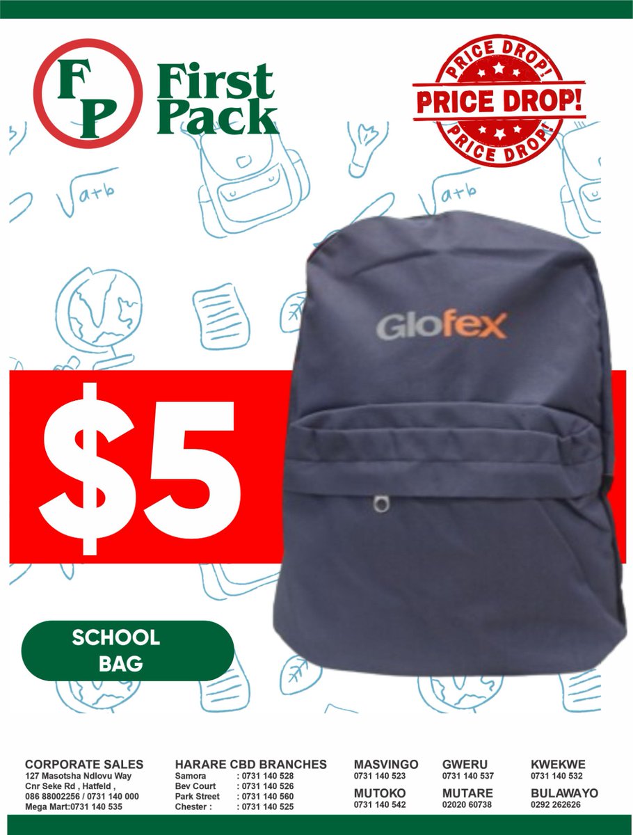 firstpack1's tweet photo. 🎒 Grab Your Glofex School Bag for Just $5! 🎉

Don't miss out on this amazing price drop! Perfect for school or everyday use, this stylish bag is a must-have. Hurry, stock is limited!
👉 Buy now and elevate your style!

#FirstPack #glofex #SchoolBag #PriceDrop #BackToSchool https://t.co/WkddlrQ6H4