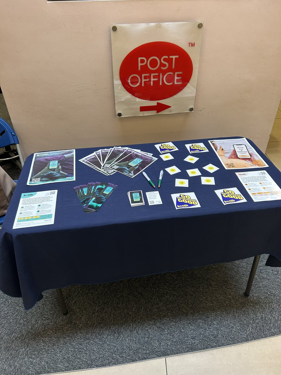 Today I’m at Warwick library holding a #Kooth info stand! Do pop down for information on Kooth.com and some freebies 🤩

#warwick #MentalHealhAwareness #wellbeing #qwell