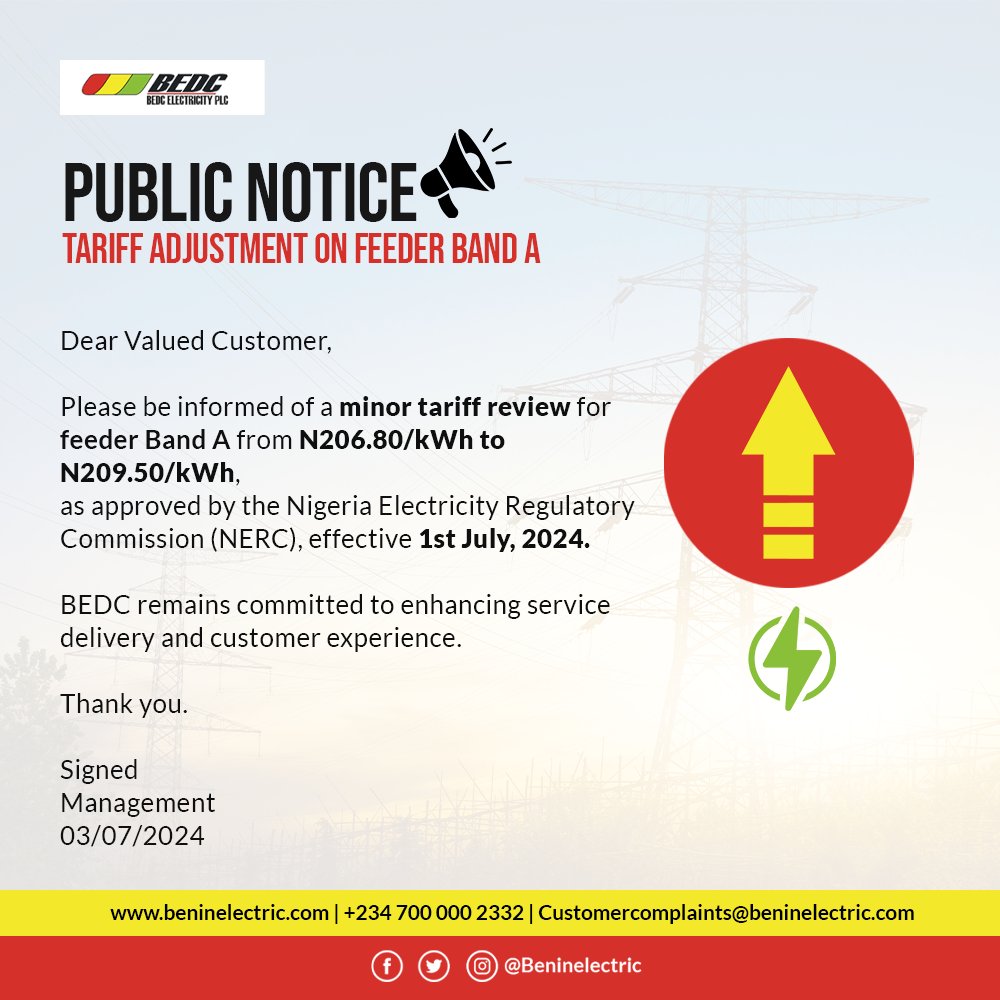 Micky_Blog's tweet image. Association of Hotels owner on "Band A" feeder,pls let's gather here and air our voice,we can't sustain the biz on this new tariff increment.. So many hotels will fold up..
#hotelowners
#deltastate 
#hospitality 
#newtariff