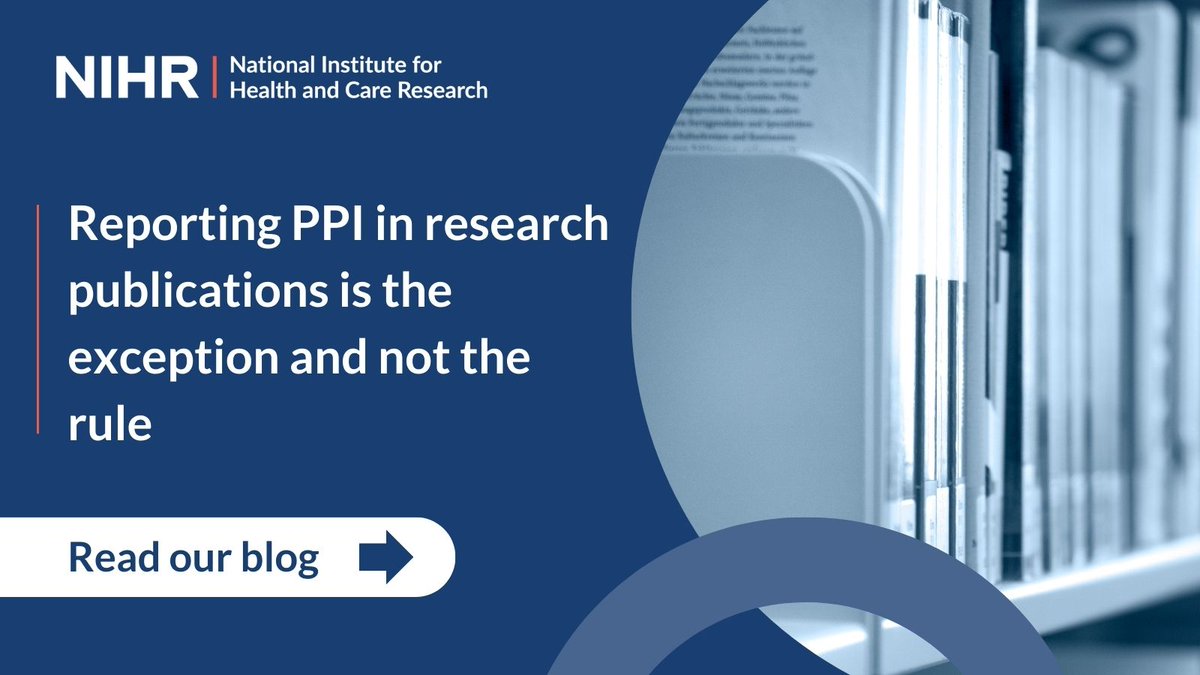 NIHR Involvement (@nihrinvolvement) on Twitter photo Reporting on patient & public involvement in research publications is the exception, not the rule. How can how researchers and funders could improve this?
<a href="/KevinJMunro/">Kevin J Munro</a>, <a href="/JeremyTaylorNB/">Jeremy Taylor</a> and others this question using data from one NIHR research programme: nihr.ac.uk/blog/reporting… Reporting on patient & public involvement in research publications is the exception, not the rule. How can how researchers and funders could improve this?
<a href="/KevinJMunro/">Kevin J Munro</a>, <a href="/JeremyTaylorNB/">Jeremy Taylor</a> and others this question using data from one NIHR research programme: nihr.ac.uk/blog/reporting…